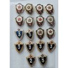 Значки "Отличник ВС СССР и солдатской классности" 18 шт. Алюминий.