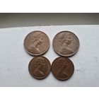 Сборный лот центов Австралия. Лот состоит из 4-х монет. Монеты не чищены. 807.