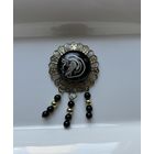 Винтажная брошь период СССР с рубля.