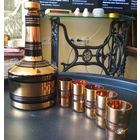 Графин и 5 рюмок Art-Deco стекло золото набор