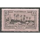 Мартиника. Деревня островитян. 1933г. Mi#130. Цветная бумага.