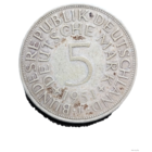 5 марок 1951 F ФРГ Первый год чекана! Серебро 11.2 грамма 625 пробы 0,225 унции! ВОЗМОЖЕН ОБМЕН!