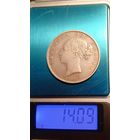 Великобритания 1/2 кроны 1887г. Виктория молодая. Редкость!