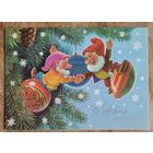 Зарубин В.С Новым годом! 1990 г. ПК. Чистая