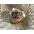 Брошь Цветы фарфор Англия 60-е г ручная роспись