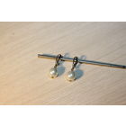 Серьги с подвесками из твёрдого материала, клеймо.