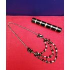 Красивое колье из натурального камня гематита. Новое.