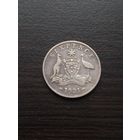 Австралия 6 пенсов 1921 г. серебро, George V, нечастая!