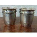 Стопочка, рюмка серебряная,  Франция. Серебро. Цена за пару.