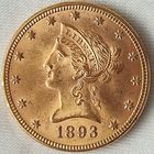10 $ США 1893г.