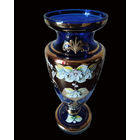 Ваза из богемского (чешского) кобальтового стекла.