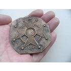 Медный Оттиск,клише,штамп ордена,знака Ордена Леопольда II(?) или знаков Польши(РП),вес 113 гр.диаметр 70 мм.С рубля.