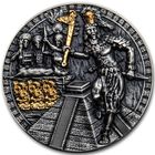 Ниуэ 5 долларов 2020г. "Воины: Майяские воины Холкана". Монета в капсуле; подарочной рамке - футляре; сертификат; коробка. СЕРЕБРО 62,20гр.(2 oz).