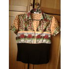 Красивая летняя блузка 46-48 р,100% хб.