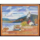 Сковородко О.А Пейзаж, ДВП, масло. Размер 55х44см.