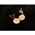 Серьги клипсы с гравировкой буква А