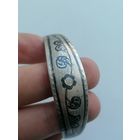 Браслет серебро 875 чернь, кубачи, редкий вариант исполнения без окончаний, торги с Рубля