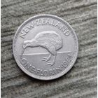 Werty71 Новая Зеландия 1 флорин 2 шиллинга 1964 Елизавета 2 Птица Киви