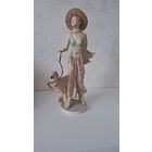 Редчайшая фарфоровая фигура - Девочка с собачкой. Англия, Royal Doulton. Изумительная работа. Из частной коллекции с 1997 года.