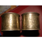 Прекрасная пара серебряных колец для салфеток.  Серебро. Модерн 19 век 61,гр 84 пр