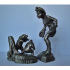 Статуэтка "Охота на медведя" (Нимор, бронза, СССР)