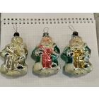 Елочная игрушка дед мороз толстое стекло