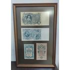 Картина коллаж из старинных банкнот .