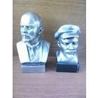 Два бюста В.И.Ленина. Ск. Старостин, В.Сысоев (Ленин в кепке). Ленинградский завод "Монументскульптура". (возможен обмен)