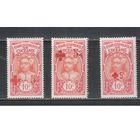 Французская Океания-1915-1916,(Мих.45-47)  * , Стандарт, ,Надп.,Красный Крест, все 3 типа
