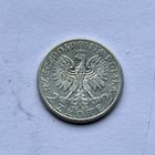 Монета СЕРЕБРО Польша 2 злотых 1934 год Ядвига ОТЛИЧНЫЕ