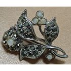 Советская брошь веточка