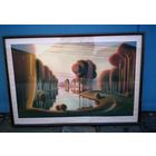 "Вечер", А.И.Сударь.  Большая акварель в раме со стеклом в паспарту.