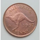 Австралия 1 пенни 1952 год кенгуру король Георг VI