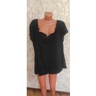 Хлопковая майка на 68-72 размер, ПОгруди 70 в нерастянутом состоянии, плюс очень хорошо тянется, длина 77 см. Майка красиво смотрится. Б/у с естественными следами использования.