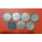 Лот монет 10 копеек Николай 2