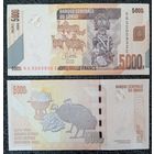 5000 франков Конго 2022 г. UNC
