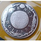 Британские Виргинские острова 20 долларов, 1985 .Сокровища затонувших кораблей - Золотой дублон