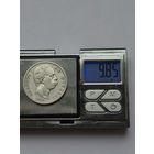 2 лиры 1884 года. Италия, Король Умберто I (1878 - 1900). Серебро 835. Монета не чищена. H45601.