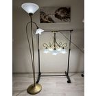 Люстра на 5 рожков + напольный торшер 161 см (лампочки в комплекте). Одним лотом