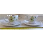 Чайная пара,кофейная.Добрушский фарфоровый завод.