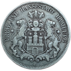 5 марок. 1876 года. Гамбург.