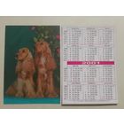 Карманный календарик. Собаки. 2001 год