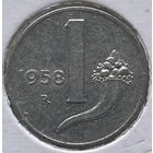 Италия 1 лира 1958 г. В холдере