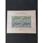 Польша 1938 Блок Mi.5А с 4 марками "V Обще Польская филателистическая выставка в Варшаве" (чистый**) Mi.327А-328А каталог 150.00 евро