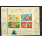 Бразилия-1969(Мих.Бл.24) , **  , Морская  Фауна, Рыбы