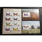 Беларуси 1995 Бабочки лист и 2 блока