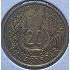Мадагаскар 20 франков 1953 г. В холдере