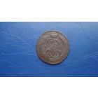 1 копейка 1766 мм Перечекан!!                                                                                                             (4462)