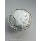 Монета 20 франков 1933 года Франция серебро стопроцентный оригинал самая, привлекательная цена трёхдневный аукцион