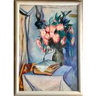 Щемелев Л.Д.Каталожный натюрморт.1968 год. Холст, масло. Размер 83х120 см.